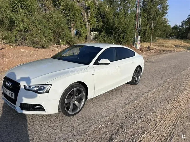 Usado Audi A5 Sportback S-Line 177 CV (130 kW) 2014 Blanco Utilitario