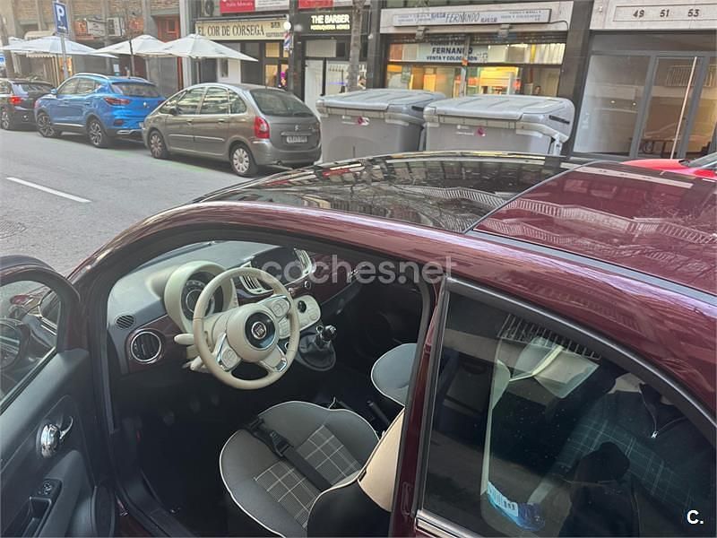 Usado Fiat 500 Lounge 69 CV (50 kW) 2019 Granate Berlina