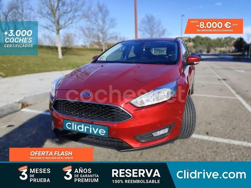 Rojo Usado 2016 Ford Focus ST-Line Familiar | 9390 € (Precio justo) - Imagen 1/3