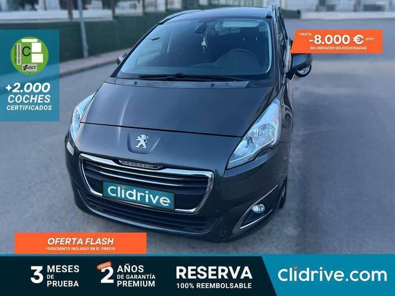 Negro Usado 2016 Peugeot 5008 Style Monovolumen | 9390 € (Buen precio) - Imagen 1/3