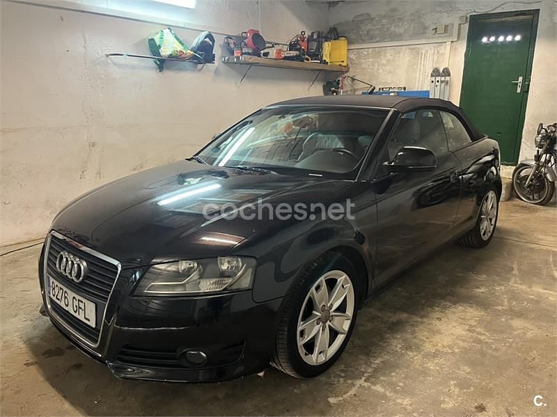 Negro Usado 2008 Audi A3 Cabriolet Ambition Descapotable | 8500 € - Imagen 1/4