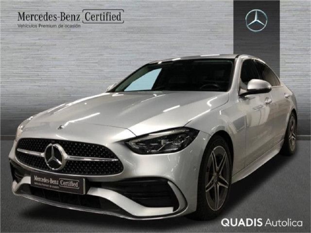 Usado Mercedes C200 AMG line 204 CV (150 kW) 2022 Plata hightech