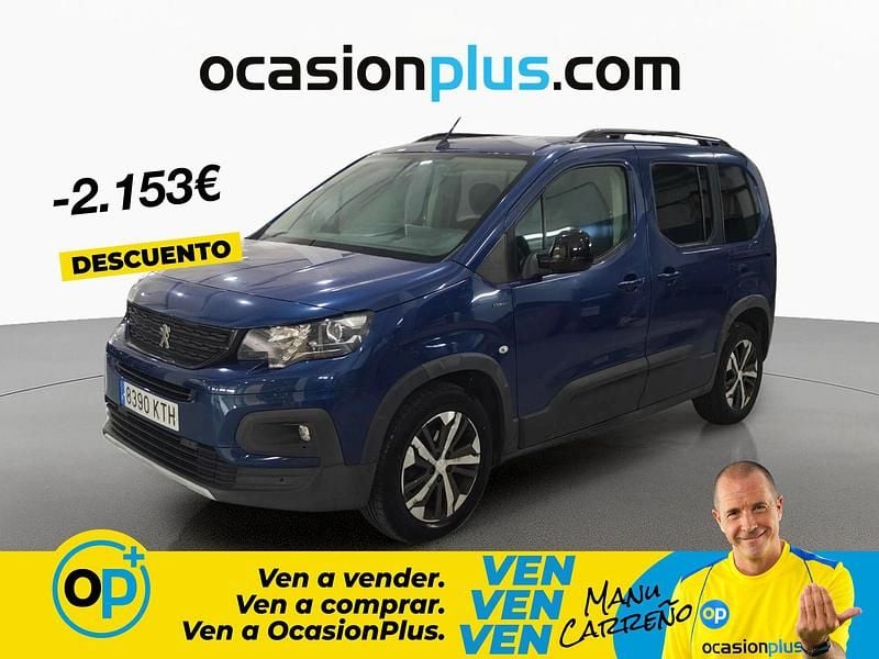 Usado Peugeot Rifter GT-line 100 CV (73 kW) 2019 Azul Monovolumen