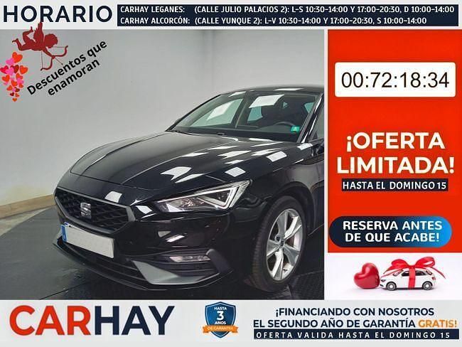 Usado Seat Leon FR 150 CV (110 kW) 2021 Negro Berlina