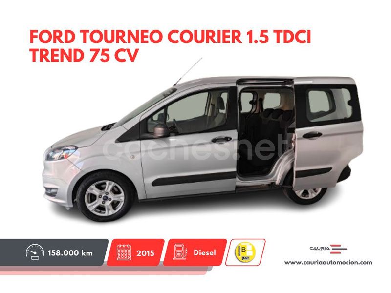 Usado Ford Tourneo Courier Trend 75 CV (55 kW) 2015 Gris / plata Monovolumen
