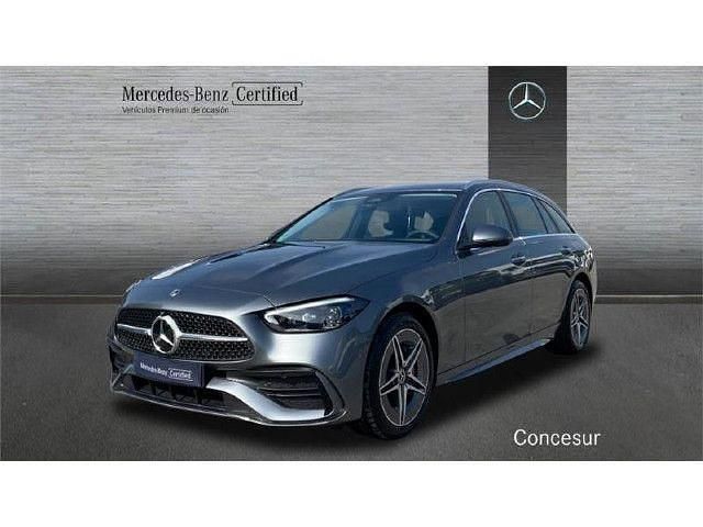 Usado Mercedes C300e AMG line 313 CV (230 kW) 2024 Gris selenita Familiar