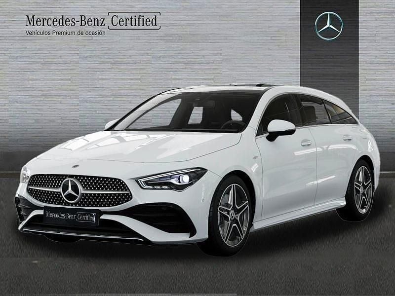 Blanco polar Usado 2024 Mercedes CLA250e Shooting Brake AMG line Familiar | 38.995 € (Precio justo) - Imagen 1/4