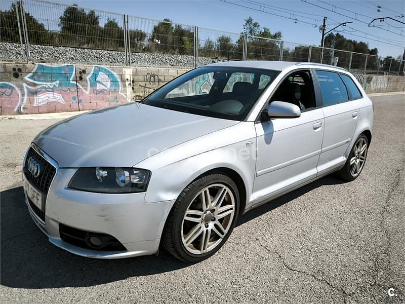 Usado Audi A3 S-Line 140 CV (102 kW) 2008 Gris / plata Utilitario