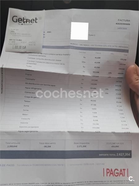 Negro Usado 2008 VW Touran Advance Monovolumen | 7500 € (Precio justo) - Imagen 1/4