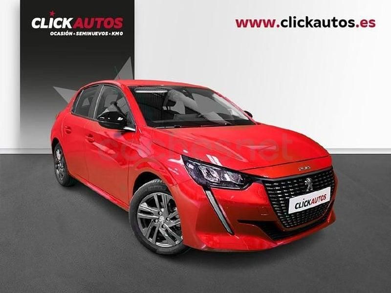 Usado Peugeot 208 Active 100 CV (73 kW) 2021 Rojo Utilitario