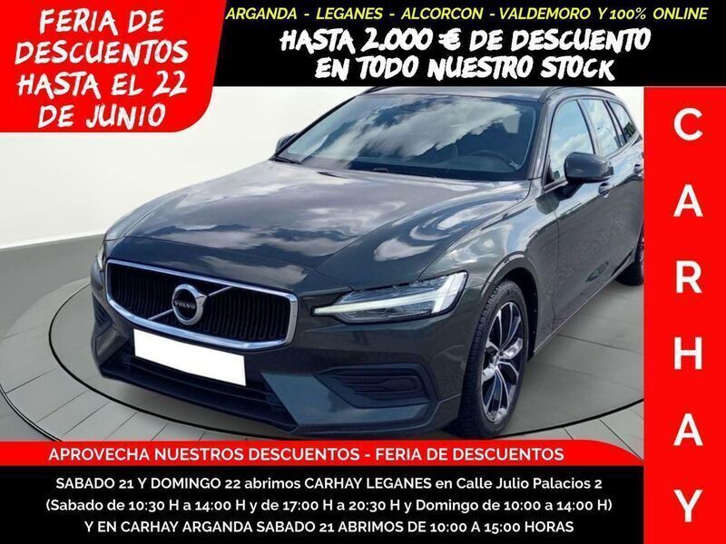 Usado Volvo V60 Momentum 150 CV (110 kW) 2019 Gris Familiar