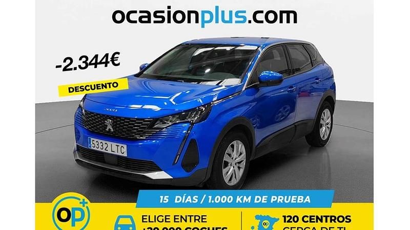 Usado Peugeot 3008 Active 131 CV (96 kW) 2021 Azul SUV