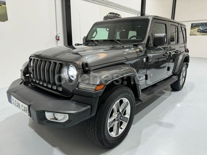 Gris / plata Usado 2019 Jeep Wrangler Sahara SUV | 47.990 € (Un poco caro) - Imagen 1/4