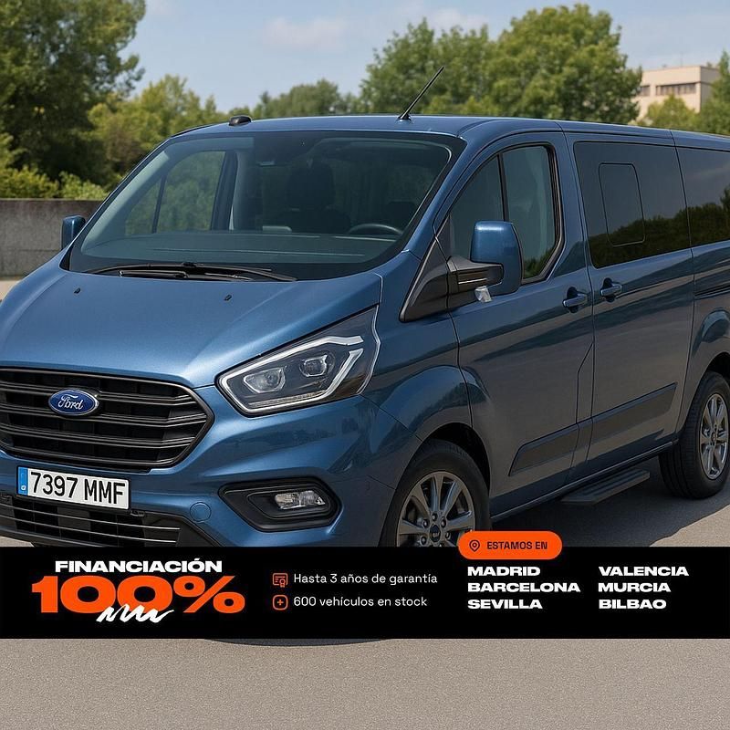Azul Usado 2024 Ford Transit Custom Trend Berlina | 24.669 € (Super precio) - Imagen 1/1