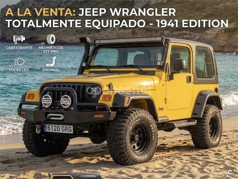 Usado Jeep Wrangler 177 CV (130 kW) 2002 Amarillo SUV