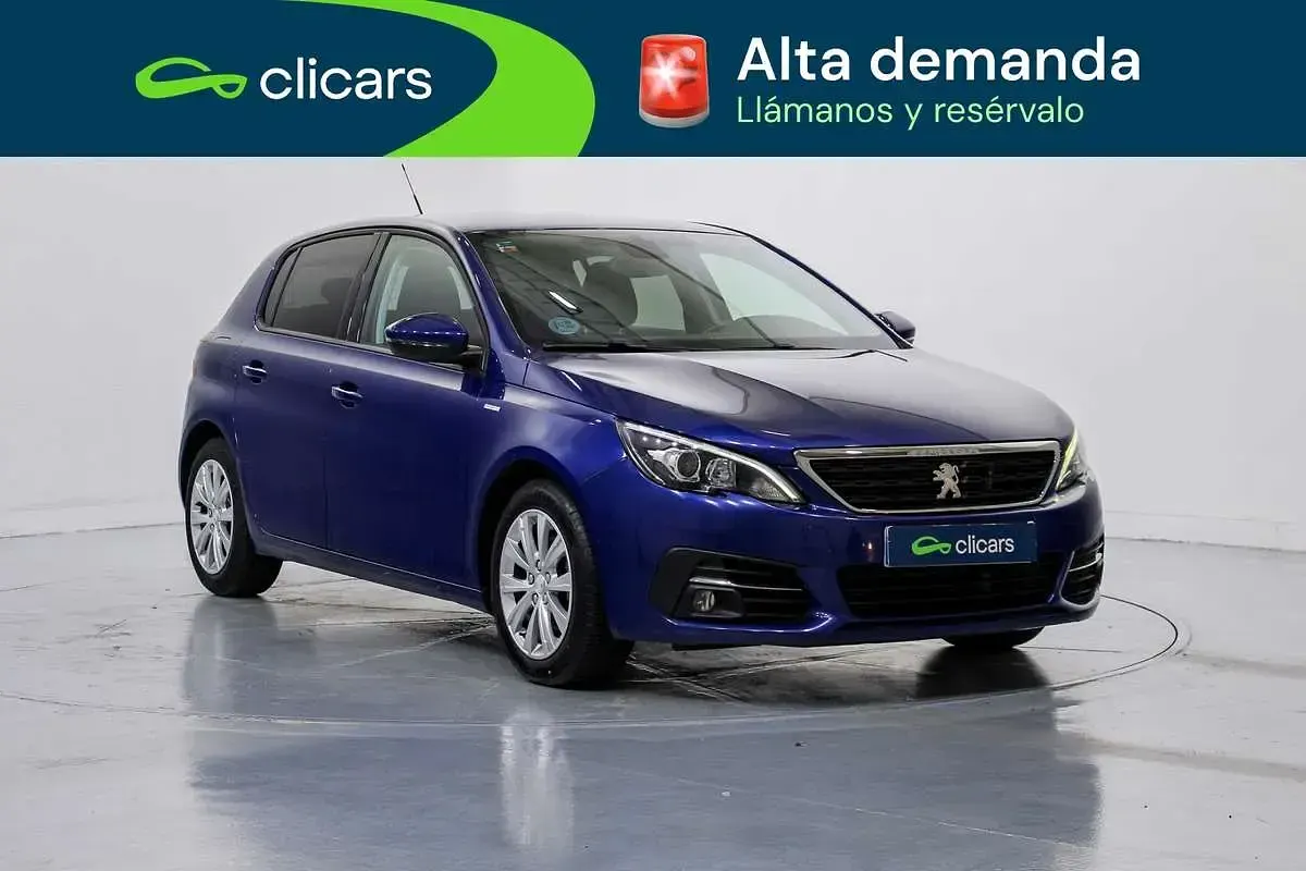 Usado Peugeot 308 Style 131 CV (96 kW) 2019 Azul Utilitario