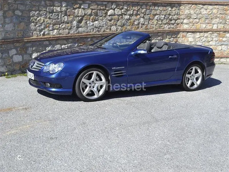 Usado Mercedes SL55 AMG AMG 500 CV (367 kW) 2004 Azul Descapotable
