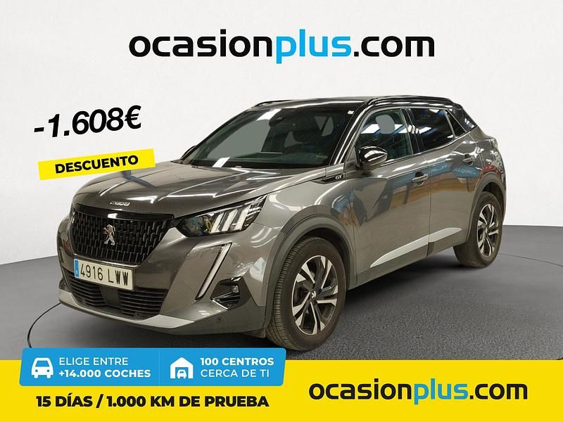 Gris Usado 2022 Peugeot 2008 GT SUV | 17.690 € (Precio justo) - Imagen 1/4