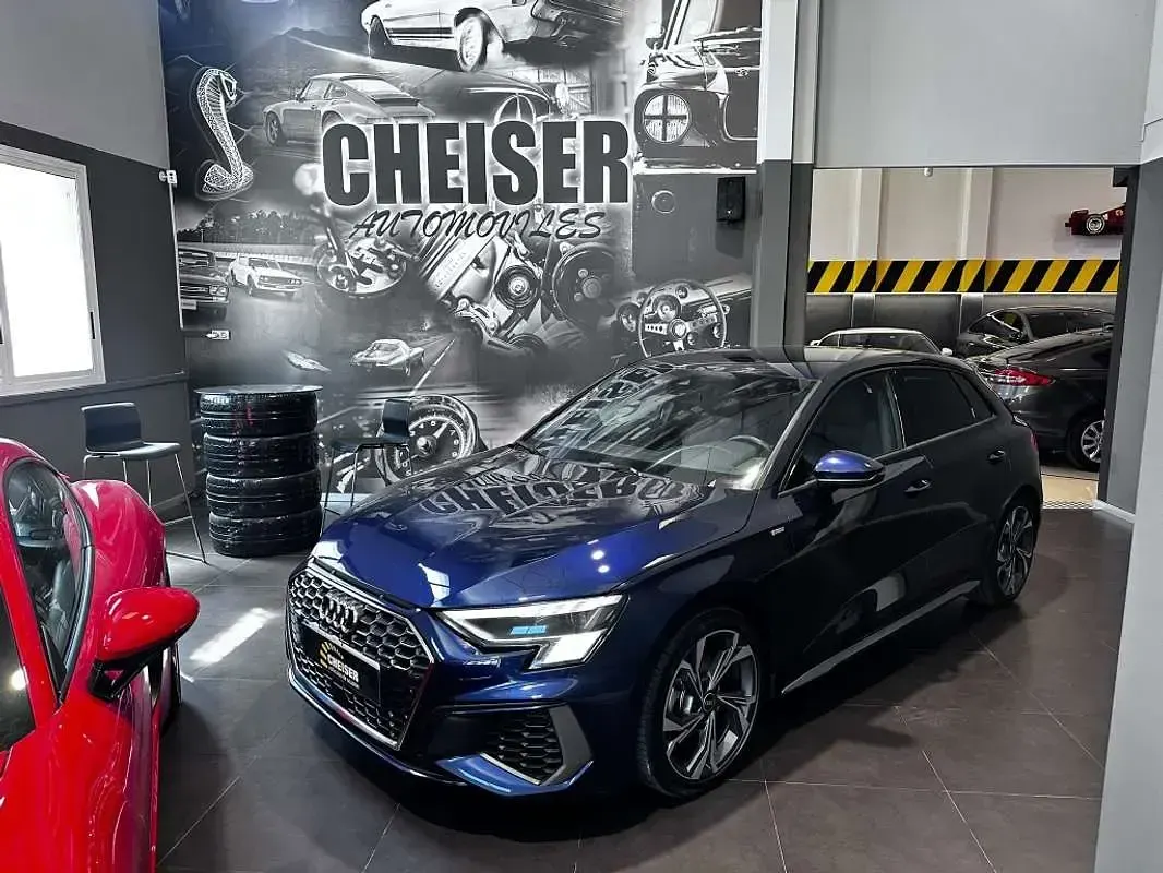 Usado Audi A3 Sportback S-Line 150 CV (110 kW) 2022 Azul Utilitario