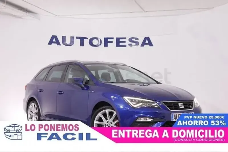 Usado Seat Leon FR 130 CV (95 kW) 2019 Azul Familiar