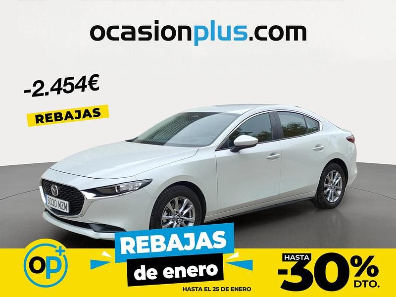 Gris Usado 2025 Mazda 3 Prime-Line Berlina | 23.590 € (Precio justo) - Imagen 1/4