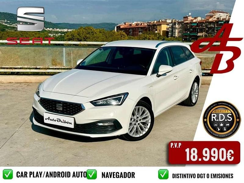 Blanco Usado 2021 Seat Leon ST XCELLENCE Familiar | 18.990 € (Precio justo) - Imagen 1/4