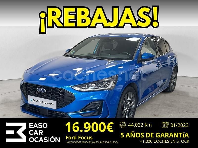 Azul Usado 2023 Ford Focus ST-Line Berlina | 19.900 € (Precio justo) - Imagen 1/4
