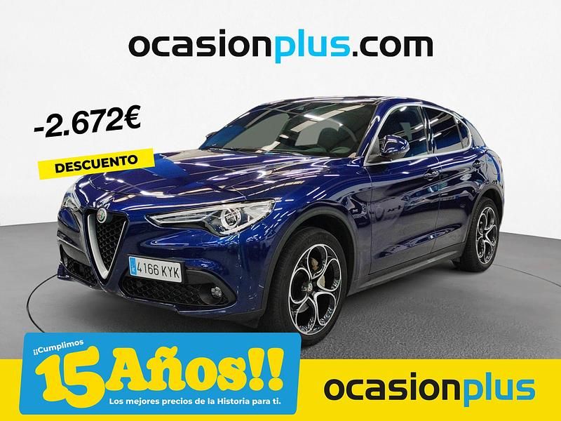 Azul Usado 2019 Alfa Romeo Stelvio Executive SUV | 29.400 € (Un poco caro) - Imagen 1/4