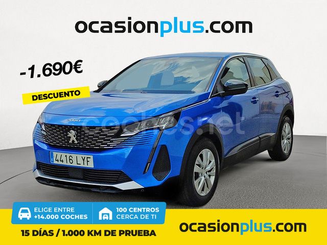 Azul Usado 2022 Peugeot 3008 Active SUV | 18.590 € (Precio justo) - Imagen 1/4