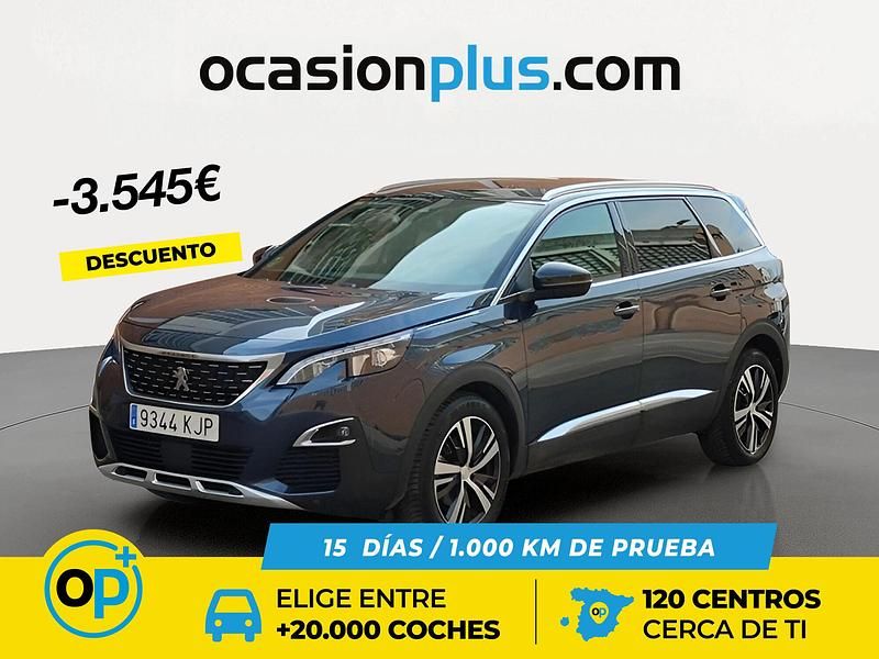 Azul Usado 2018 Peugeot 5008 GT-line Monovolumen | 17.990 € (Un poco caro) - Imagen 1/4