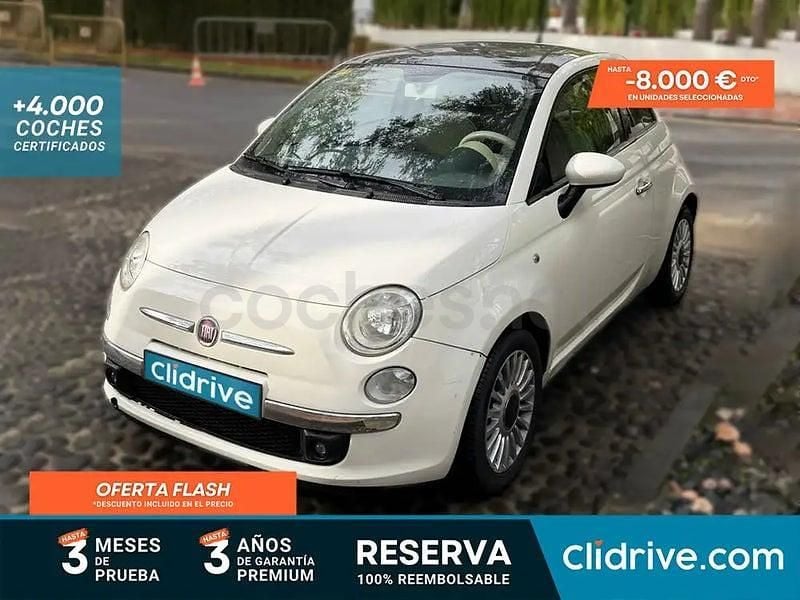 Usado Fiat 500 Lounge 69 CV (50 kW) 2009 Blanco Descapotable