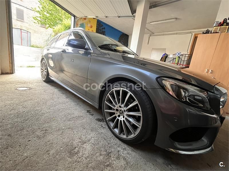 Usado Mercedes C220 AMG 170 CV (125 kW) 2017 Gris / plata Familiar