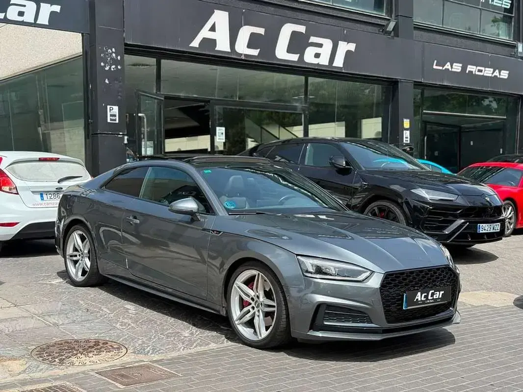 Usado Audi A5 S-Line 252 CV (185 kW) 2018 Gris Coupe