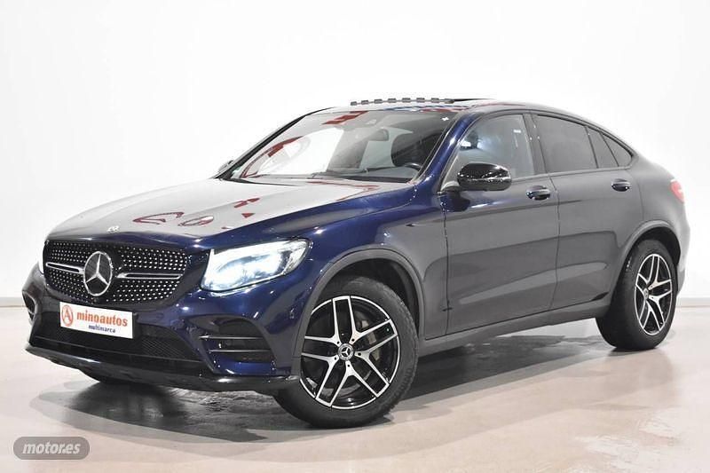 Usado Mercedes GLC350 AMG line 258 CV (189 kW) 2017 Azul Coupe