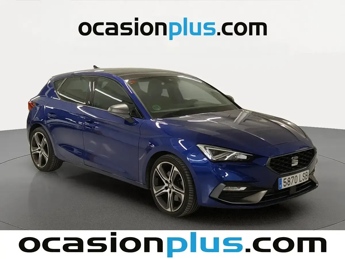 Usado Seat Leon FR 150 CV (110 kW) 2021 Azul