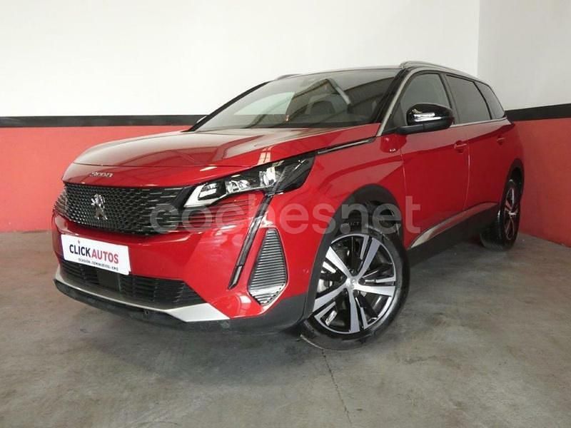Rojo Usado 2021 Peugeot 5008 GT Monovolumen | 20.650 € (Precio justo) - Imagen 1/4
