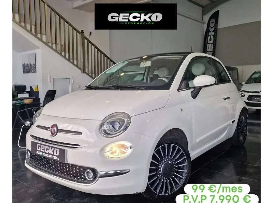 Usado Fiat 500 Lounge 69 CV (50 kW) 2018 Blanco Utilitario