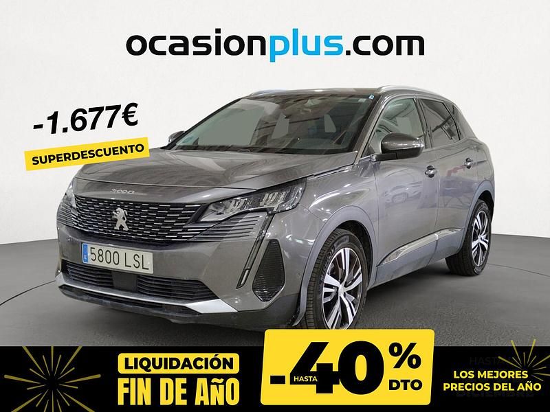 Gris Usado 2021 Peugeot 3008 Allure Recogida | 18.450 € (Un poco caro) - Imagen 1/4
