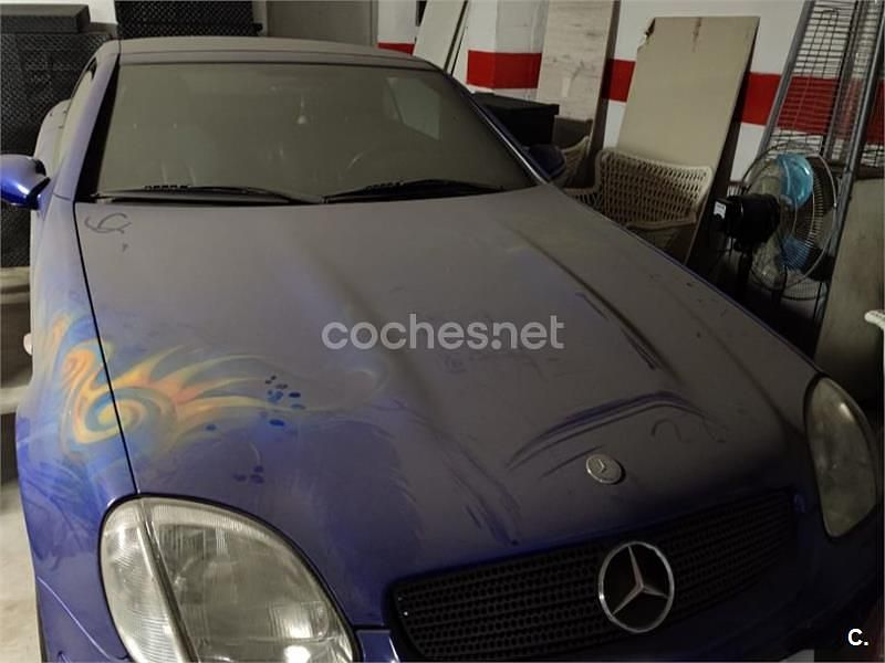 Usado Mercedes SLK200 136 CV (100 kW) 1998 Azul Descapotable
