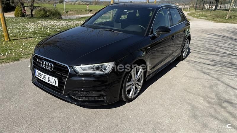 Usado Audi A3 S-Line 125 CV (91 kW) 2014 Negro Berlina