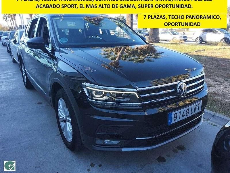 Negro Usado 2021 VW Tiguan Allspace Sportline SUV | 30.995 € (Precio justo) - Imagen 1/4