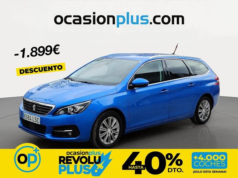Usado Peugeot 308 Allure 130 CV (95 kW) 2021 Azul Familiar