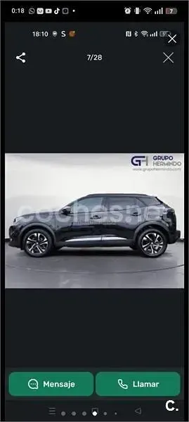 Usado Peugeot 2008 GT-line 130 CV (95 kW) 2020 Negro SUV