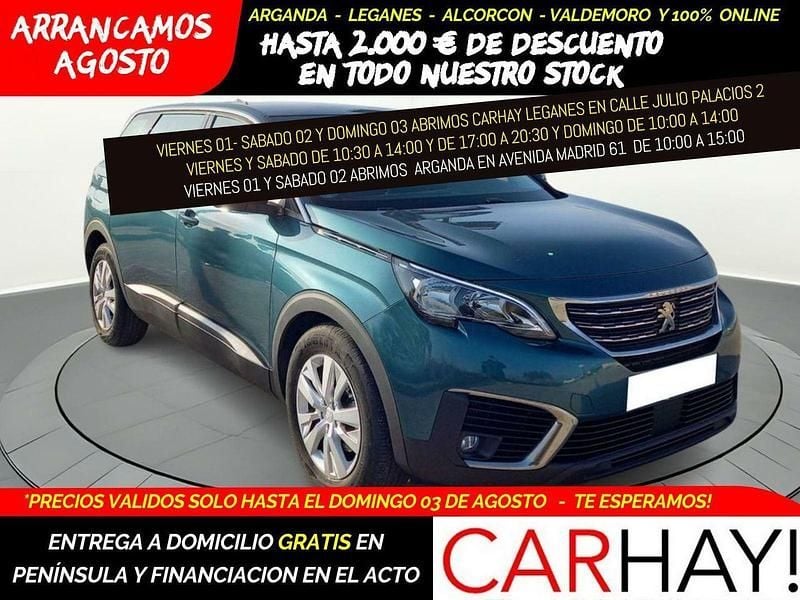 Azul Usado 2019 Peugeot 5008 Active Monovolumen | 18.590 € (Buen precio) - Imagen 1/4