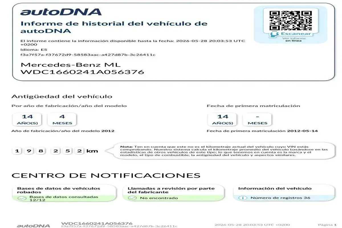 Usado Mercedes ML320 196 CV (144 kW) 2012 SUV