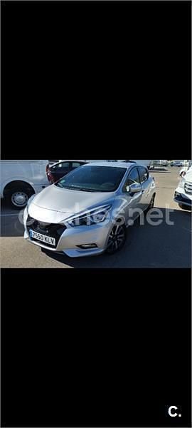 Gris / plata Usado 2018 Nissan Micra Acenta Berlina | 9990 € (Precio justo) - Imagen 1/4