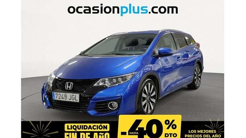 Azul Usado 2015 Honda Civic Lifestyle Familiar | 10.200 € (Precio justo) - Imagen 1/4