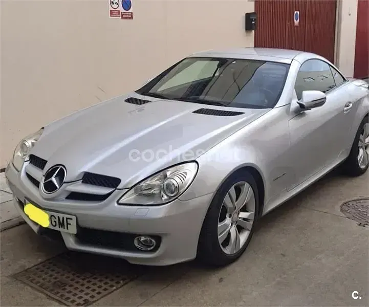 Usado Mercedes SLK200 163 CV (119 kW) 2009 Gris / plata Descapotable