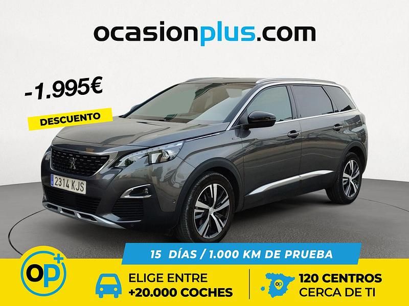 Gris Usado 2018 Peugeot 5008 GT-line Monovolumen | 17.590 € (Un poco caro) - Imagen 1/4