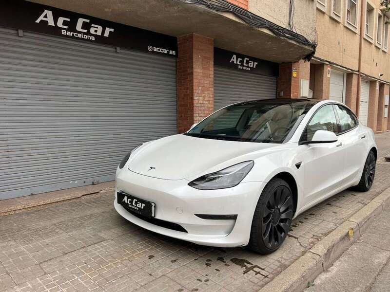 Blanco Usado 2023 Tesla Model 3 Long Range Berlina | 34.990 € (Precio justo) - Imagen 1/4